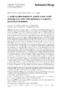 A cardiovascular-respiratory control system model including state delay with application to congestive heart failure in humans