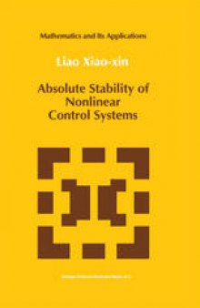 Absolute Stability of Nonlinear Control Systems