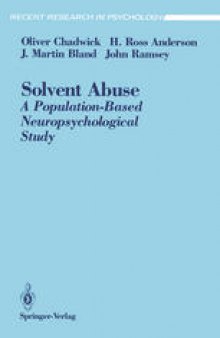 Solvent Abuse: A Population-Based Neuropsychological Study