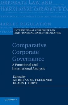 Comparative Corporate Governance: A Functional and International Analysis