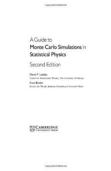 A Guide to Monte Carlo Simulations in Statistical Physics