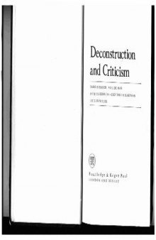 Deconstruction and Criticism