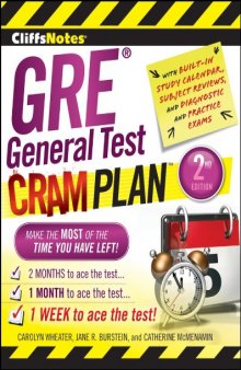 CliffsNotes GRE General Test Cram Plan  