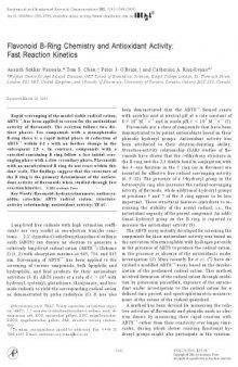 Flavonoid B-Ring Chemistry and Antioxidant Activity: Fast Reaction Kinetics