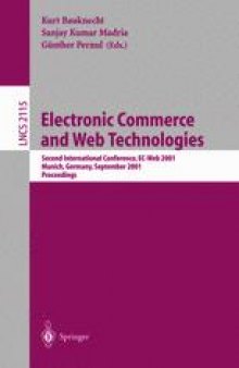 Electronic Commerce and Web Technologies: Second International Conference, EC-Web 2001 Munich, Germany, September 4–6, 2001 Proceedings