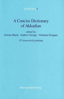 A Concise Dictionary of Akkadian