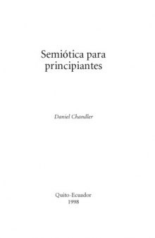 Semiótica para principiantes