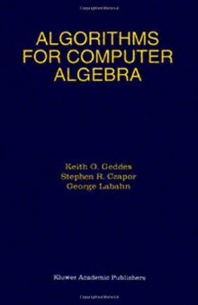 Algorithms for Computer Algebra