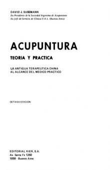 Acupuntura: Teoria y practica