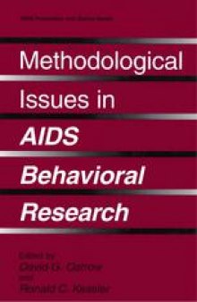 Methodological Issues in AIDS Behavioral Research