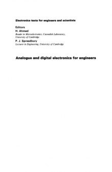 Analogue and Digital Electronics for Engineers: An Introduction