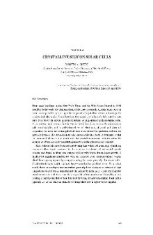 Crystalline silicon solar cells