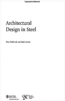 Architectural Design in Steel