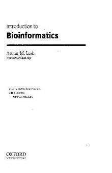 Introduction to Bioinformatics