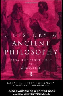 A History of Ancient Philosophy: From the Beginning to Augustine