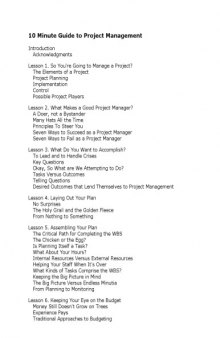 10 minute guide. / Project management