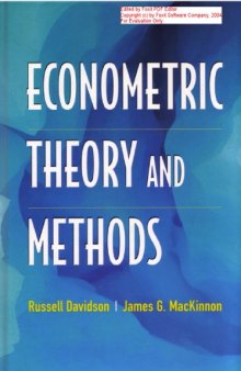 Econometric Theory and Methods