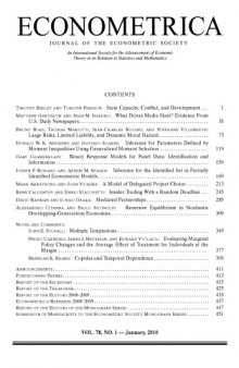 Econometrica (2010) Vol. 78 N°1