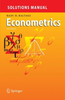 Solutions Manual for Econometrics