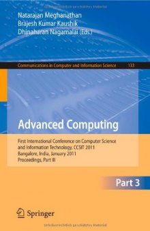 Advanced Computing: First International Conference on Computer Science and Information Technology, CCSIT 2011, Bangalore, India, January 2-4, 2011. Proceedings, Part III