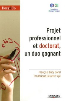 Projet professionnel et doctorat ,un duo gagnant