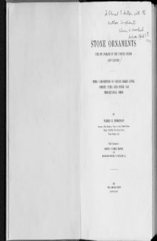 'Indian days of the long ago'' &  ''Stone ornaments used by Indians in the United States and Canada''