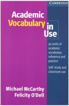 Academic Vocabulary in Use with Answers