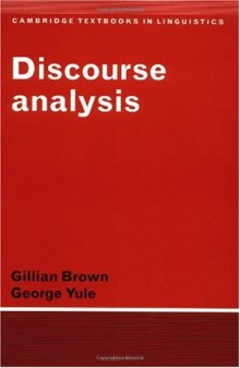 Discourse Analysis (Cambridge Textbooks in Linguistics)