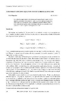 A Boundary Function Equation and it's Numerical Solution