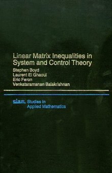 Linear Matrix Inequalities in System & Control Theory