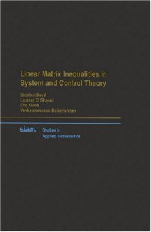 Linear matrix inequalities in system and control theory