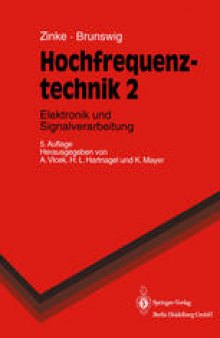 Hochfrequenztechnik: Elektronik und Signalverarbeitung