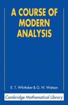 A course of modern analysis