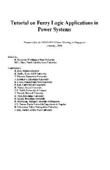 Tutorial on fuzzy logic applications in power systems