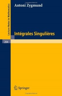 Intégrales Singulières