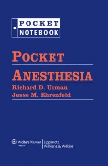 Pocket Anesthesia (Pocket Notebook Series)