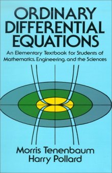 Ordinary differential equations: an elementary textbook for students of mathematics, engineering, and the sciences