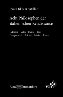 Acht Philosophen der italienischen Renaissance