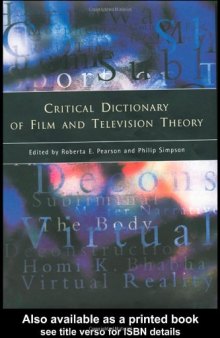 Critical Dictionary of Film and Television Theory