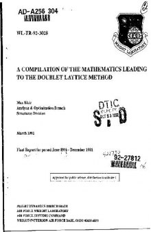 A COMPILL4TIBN OF THE MATHEMATICS LEADING TO THE DOUBLET LKI TICE METHOD