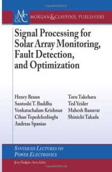 Signal Processing for Solar Array Monitoring, Fault Detection, and Optimization