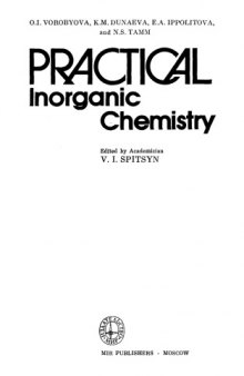 Practical Inorganic Chemistry