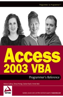 Access 2003 VBA Programmer's Reference 