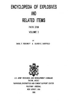 Encyclopedia of Explosives and Related Items