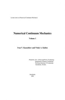 Numerical Continuum Mechanics