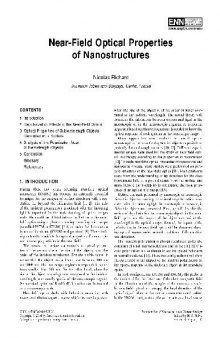 Near-Field Optical Properties of Nanostructures