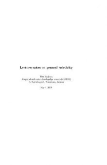 Lecture notes on general relativity