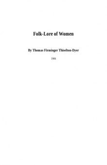 Folk-Lore of Women