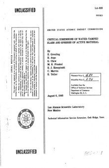 Critical dimensions of water-tamped slabs and spheres of active material