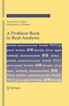 A problem book in real analysis